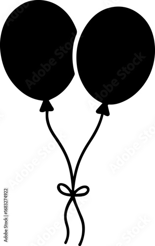 Colorful Balloons Party Celebration Icon