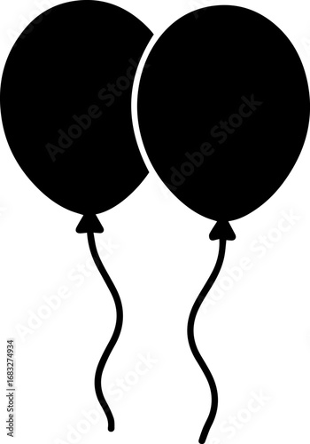 Colorful Balloons Party Celebration Icon