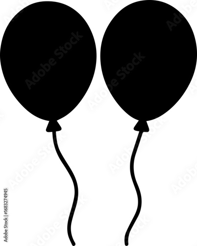Colorful Balloons Party Celebration Icon