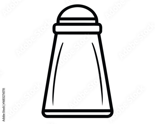 Minimalist outline icon depicting a basic table seasoning shaker
