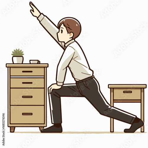 illustration of someone warming up for gymnastics