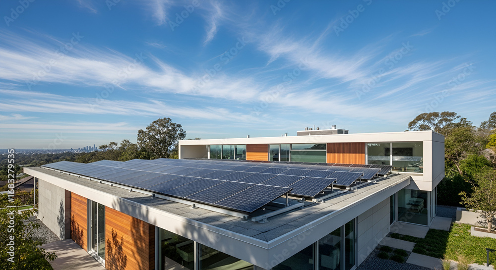 Fototapeta premium Solar Panel Field | Renewable Energy Source