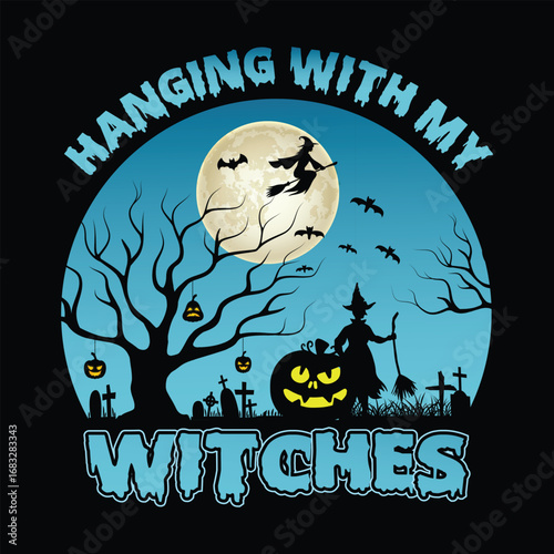 Spooky Halloween Night T-shirt Design
