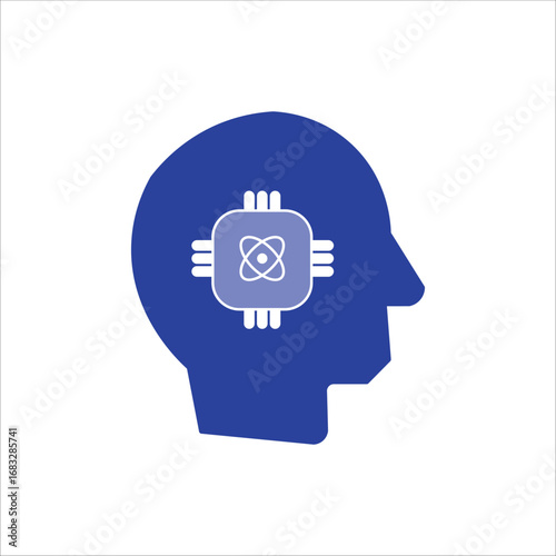 intellect icons. simple vector color