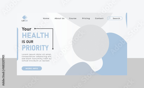 medical landing page template design for your hospital website 