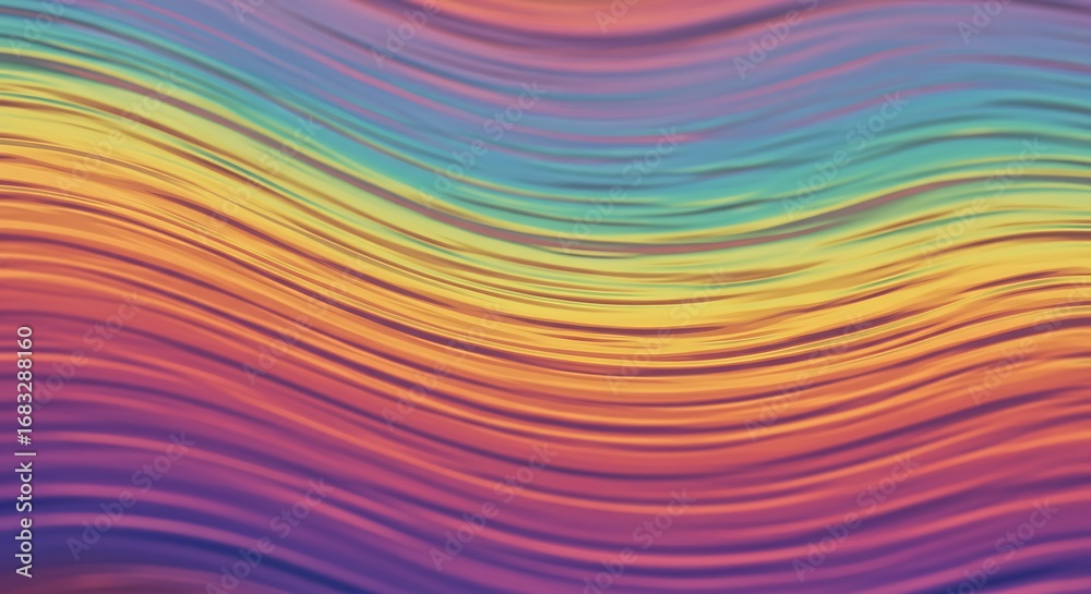 Obraz premium Abstract rainbow wavy background