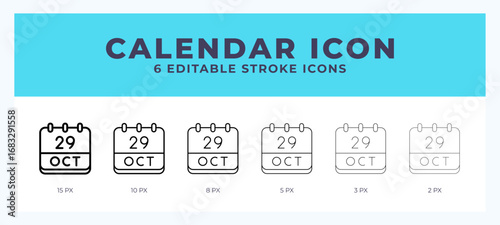 Calendar october line icon. High quality icon symbol for web design. App