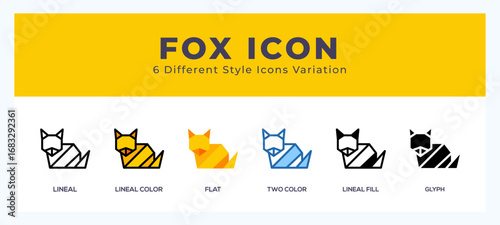 Fox icon for web. mobile apps and ui.