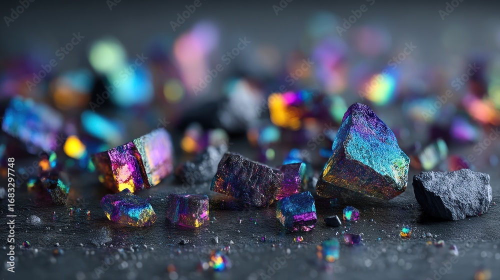 Obraz premium Colorful iridescent rocks