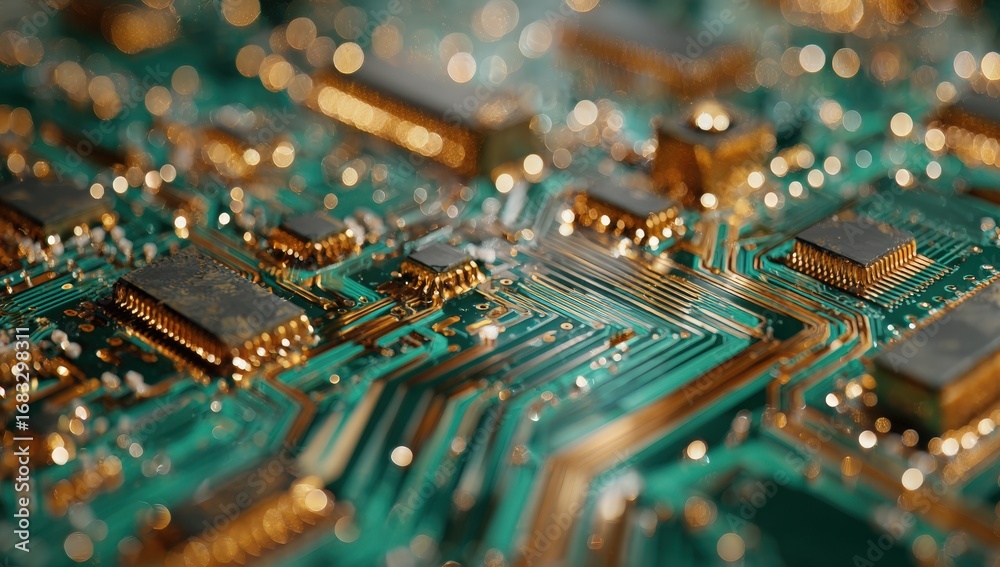 Obraz premium Close-up of intricate circuit board (3)
