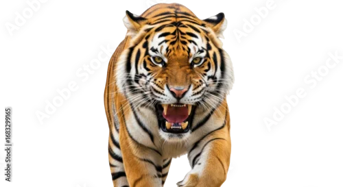 Fototapeta Isolated tiger, animal, cat