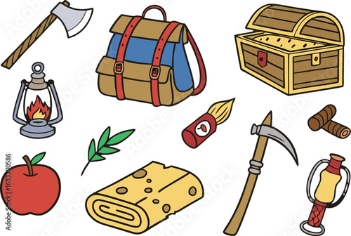 set of gardening tools