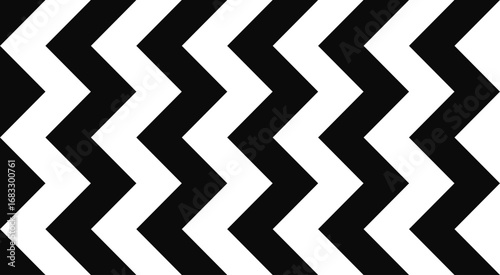 Bold Black and White Zigzag Chevron Seamless Pattern