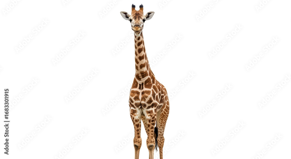 Obraz premium Isolated Giraffe Standing