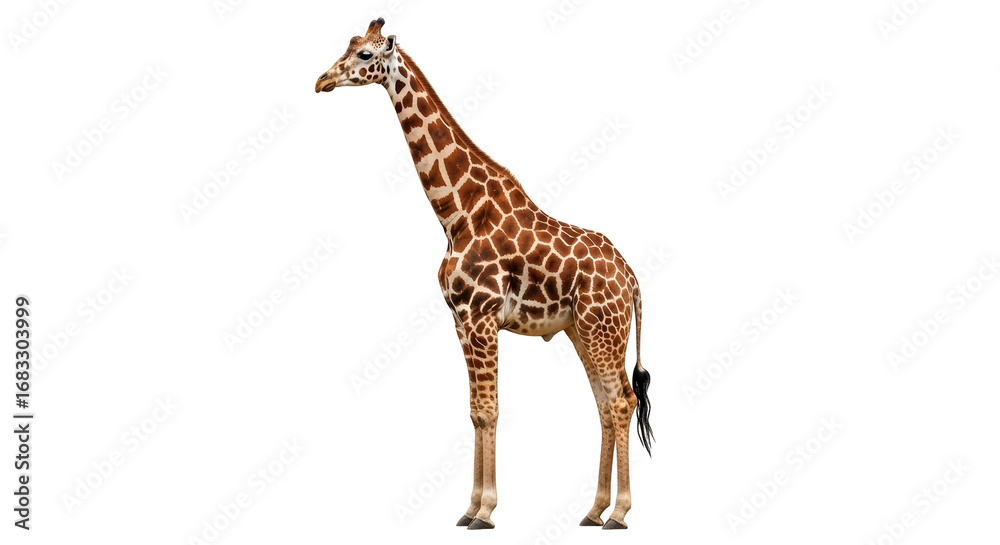 Naklejka premium Isolated Giraffe Standing