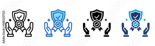 Guarantee icon Multi Style Vector Illustration