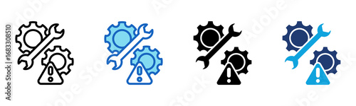 Bild auf Leinwand Maintenance icon Multi Style Vector Illustration