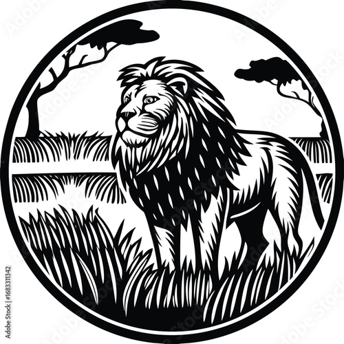lion head vector illustration