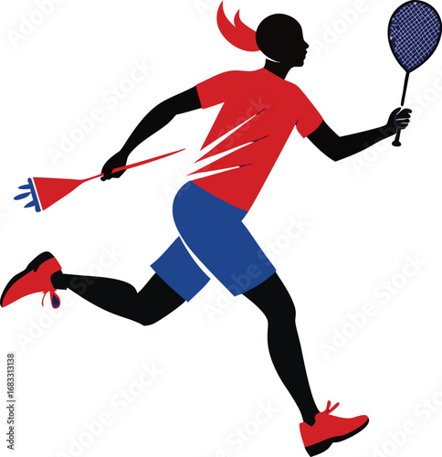 tennis player silhouette vector