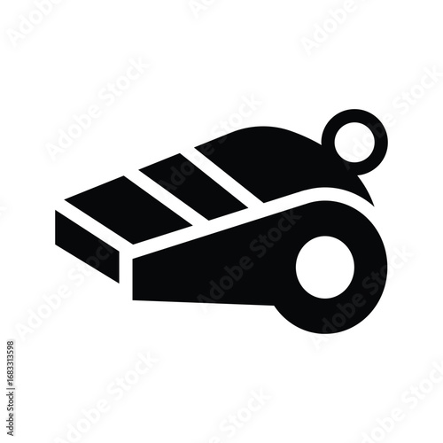whistle glyph icon illustration vector graphic.eps