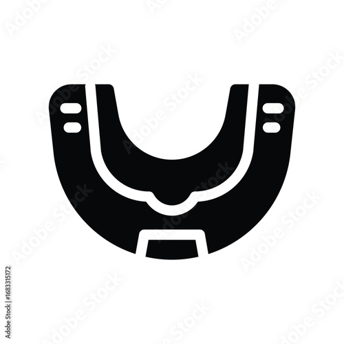 mouth guard glyph icon illustration vector graphic.eps