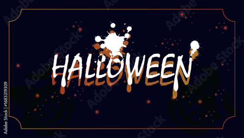 Halloween Spooky Banner Grinning Jack O Lanterns