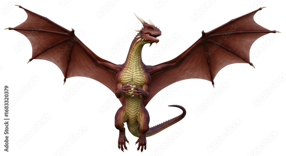 Obraz premium Isolated Flying Dragon