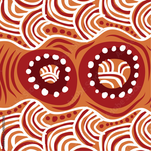 Earth Tones Dreaming Pattern Aboriginal Artwork
