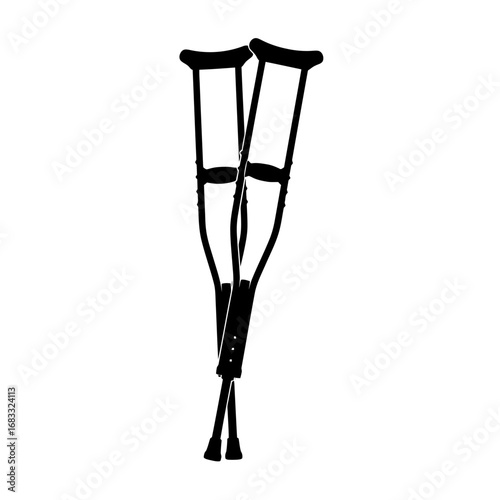 crutches isolated on white background