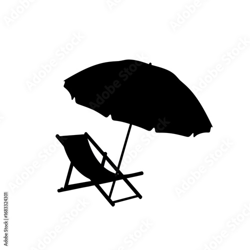 beach umbrella silhouette