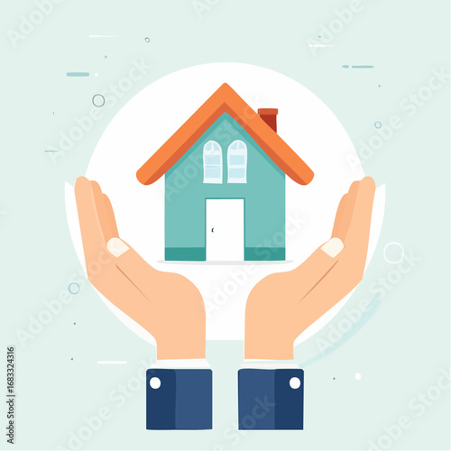 Hands Protecting A House