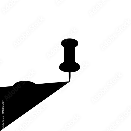 close up of a pin