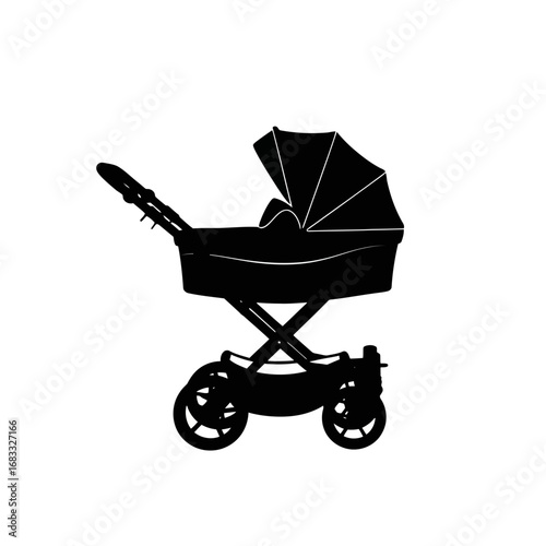baby carriage silhouette