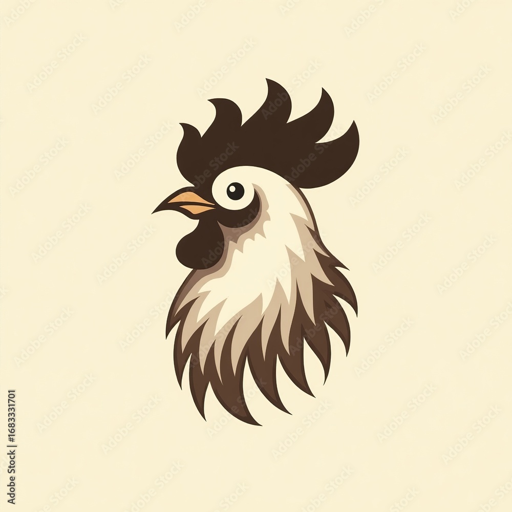 Obraz premium roostre head vector