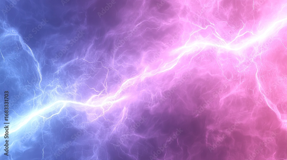 Obraz premium Lightning Pattern Background, Neon Pink Purple, Electric Effects, Abstract Cool Tones 