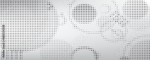 Halftone faded gradient texture. Grunge halftone grit background. White and black sand noise wallpaper. Retro pixilated vector backdrop