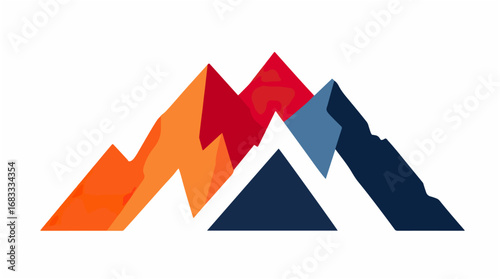 Abstract colorful mountains graphic