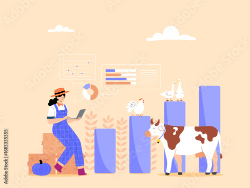 The concept of agricultural crop analysis for profit, market price, and agricultural crop trading