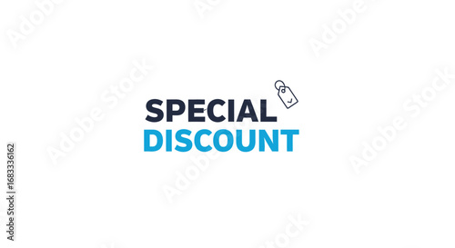 Promotional sale banner with price tag icon for advertising special offers and big savings. Vector illustration for retail marketing and e-commerce