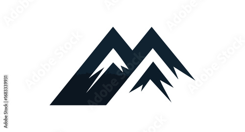 Abstract mountain peaks graphic design