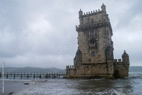The Belem tower is historic landmark in portugal