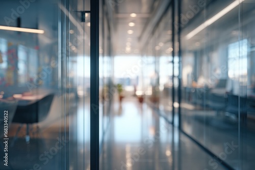 Wallpaper Mural Blurred office corridor view Torontodigital.ca