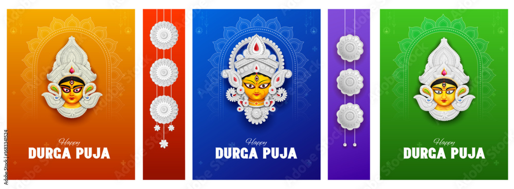 custom made wallpaper toronto digitalGoddess Durga in Happy Durga Puja Subh Navratri Indian religious background design for Promotion Offer Sale Banner