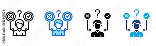 Decision Making  icon Multi Style Vector Illustration