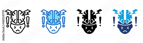 Depression icon Multi Style Vector Illustration