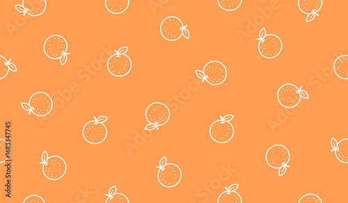 Cute orange fruits pattern background vector design