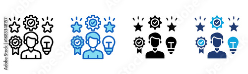 Expertise icon Multi Style Vector Illustration