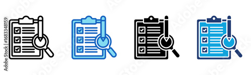 Assessment icon Multi Style Vector Illustration