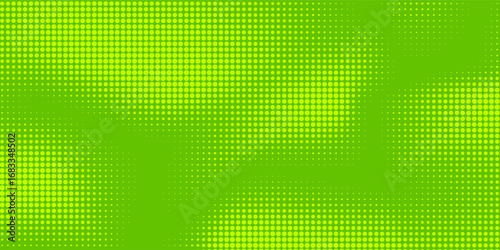 Dots halftone green color pattern gradient texture with technology digital background. Dots pop art comics with nature graphic design.