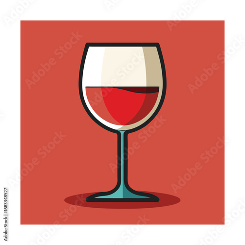 Red Wine In A Glass On Red Background drink beverage